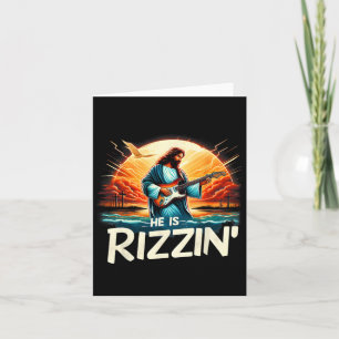 Cartão Ele é Rizzin Páscoa Christian Jesus Vintage Jesus