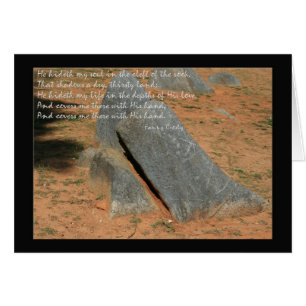 Cartão Ele esconde minha alma...fenda da rocha