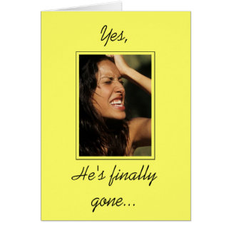 Cartão Ele finalmente se foi
