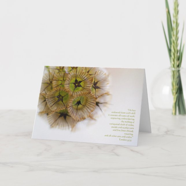 Cartão "Ele lhes deu habilidade para exe... (Frente)