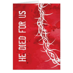 Cartão ele morreu por nós