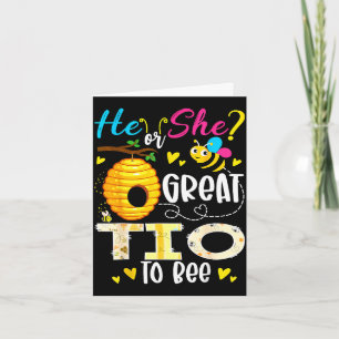 Cartão Ele ou ela grande tio para ser festa de revelação 