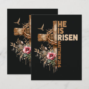 Cartão Ele Ressuscitou Jesus Cristão Religioso Páscoa