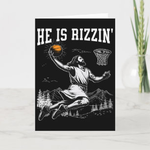 Cartão Ele Ressuscitou Rizzin' Páscoa Jesus Fé Cristã B