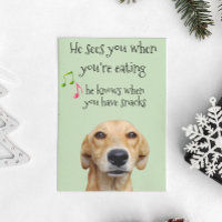 Ele sabe Quando você Tem Lanches Cachorro Natal