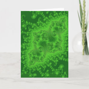 Cartão Electric Green Jellyfish Greetings Card