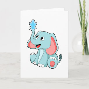 Cartão Elefante com Água