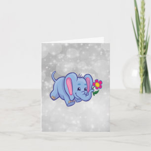 Cartão Elefante de banda desenhada