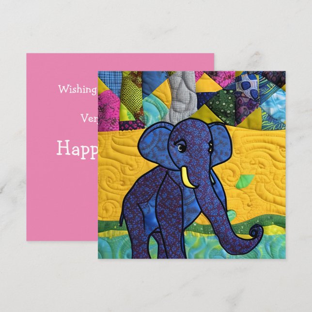 Cartão Elefante De Bebê Divertido - Comprimido Como Desig (Frente/Verso)