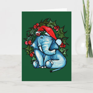 Cartão Elefante de Natal
