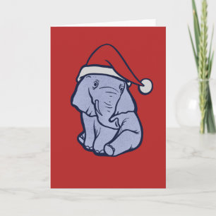 Cartão Elefante de Natal