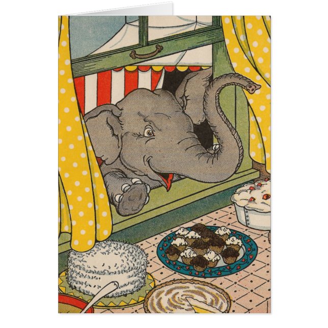 Cartão Elefante Desserts (Frente)