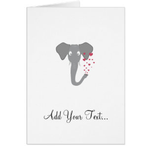 Cartão Elefante do amor