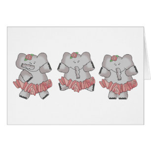 Cartão Elefante do balé