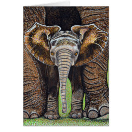 Cartão Elefante do bebê