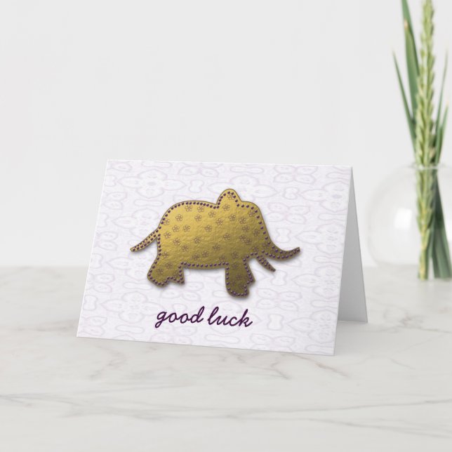 Cartão elefante dourado (Frente)