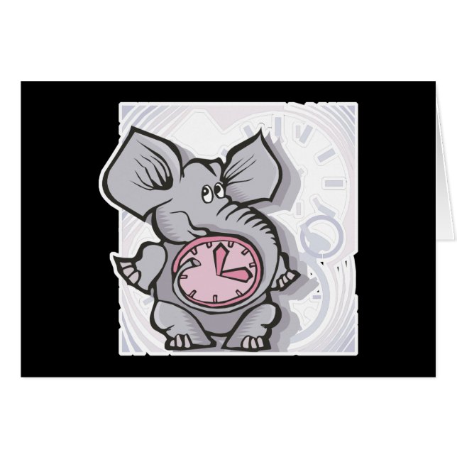 Cartão elefante esquecido (Frente Horizontal)