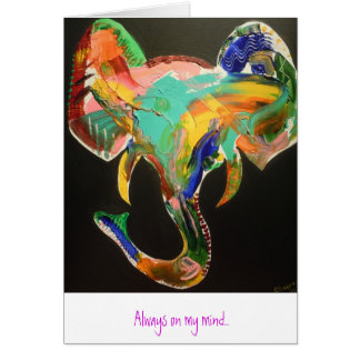 Cartão Elefante étnico