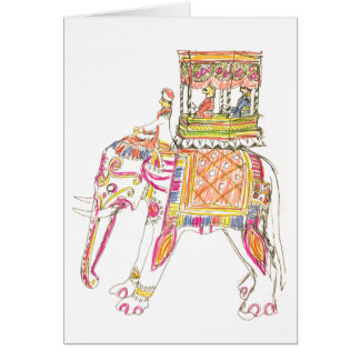 Cartão Elefante Índia