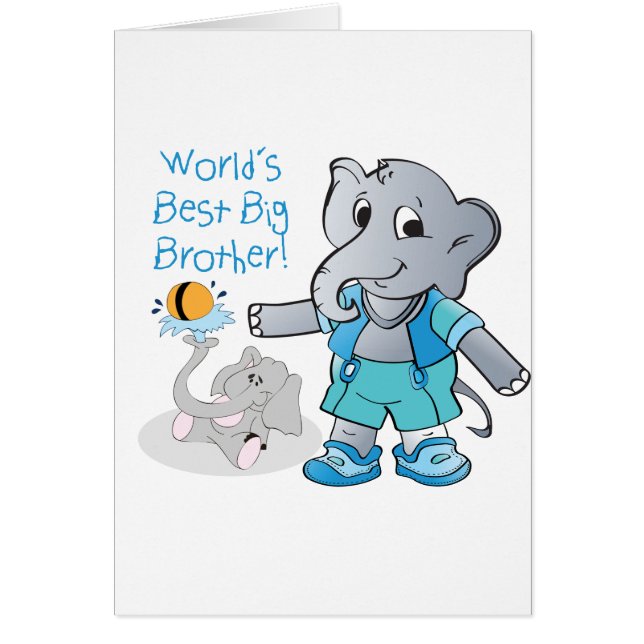 Cartão Elefante, o melhor big brother do mundo (Frente)