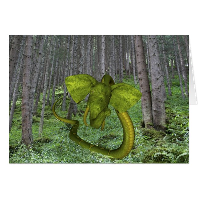 Cartão Elefante Python Incrível (Frente Horizontal)