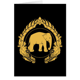 Cartão Elefante tailandês