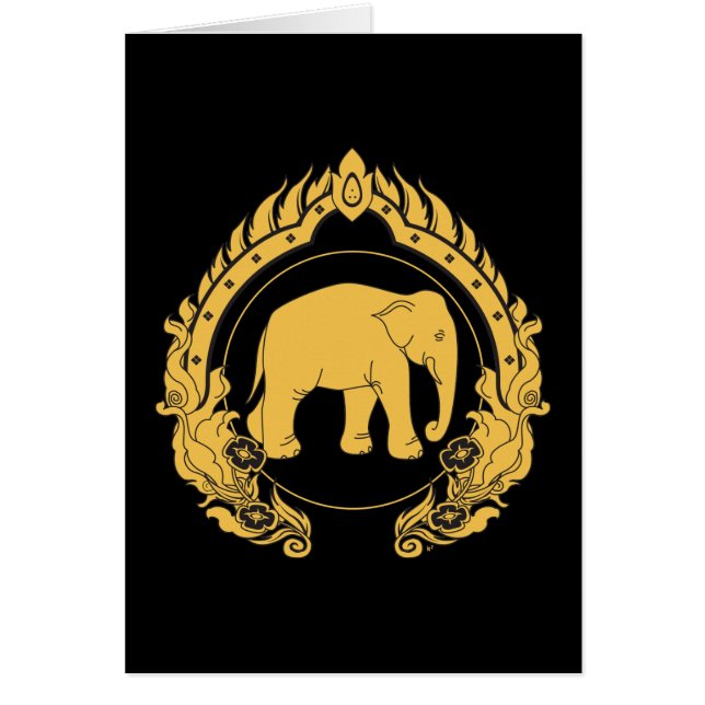 Cartão Elefante tailandês (Frente)