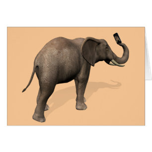 Cartão Elefante Tomando Uma Selfie
