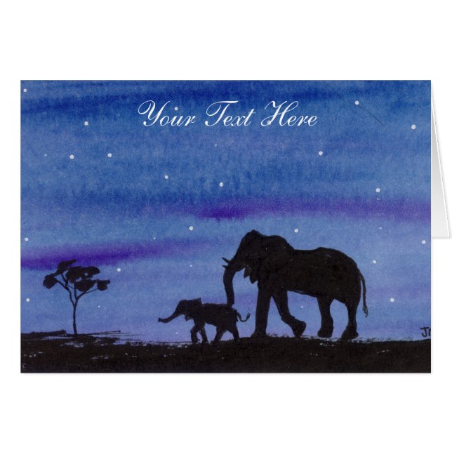 Cartão Elefantes (Frente Horizontal)