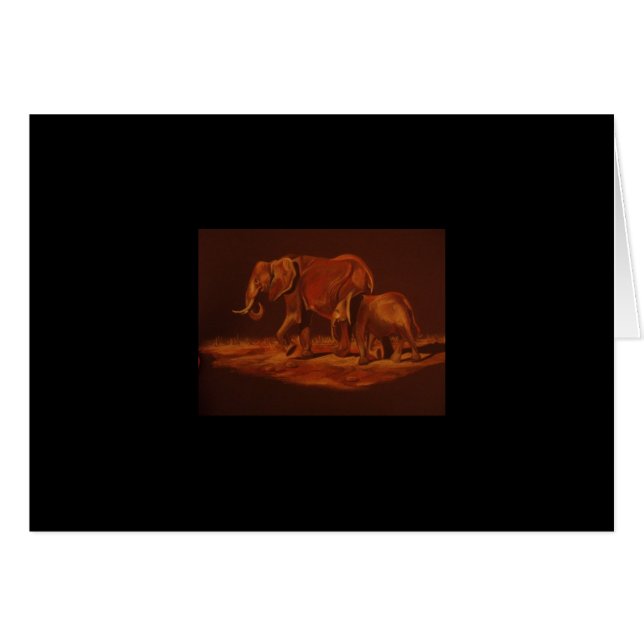 Cartão Elefantes (Frente horizontal)