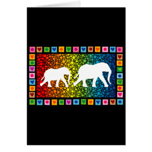 Cartão Elefantes brancos