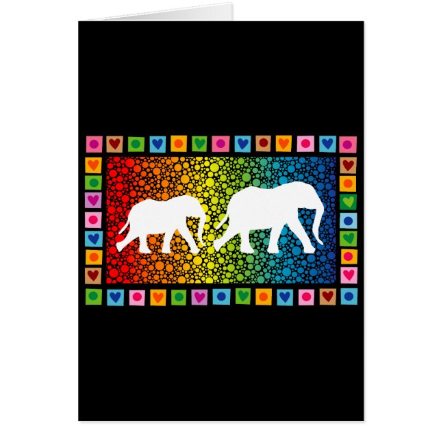 Cartão Elefantes brancos (Frente)