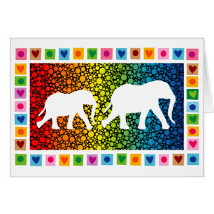 Cartão Elefantes brancos