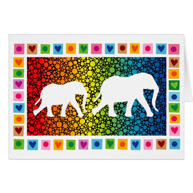 Cartão Elefantes brancos (Frente Horizontal)