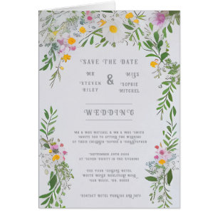 Cartão Elegância na Coleção Bloom Wedding