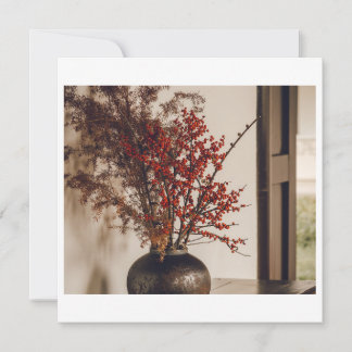 Cartão "Elegância Rústica - Natureza num Vaso"