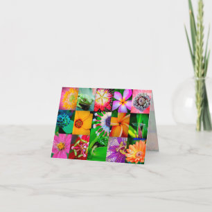 Cartão Elegant Floral Pattern Garden Tropical Flowers