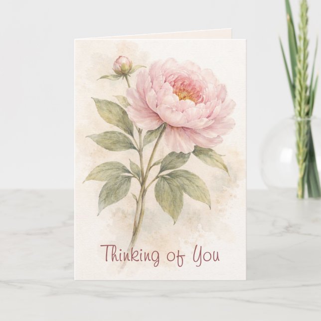 Cartão Elegant Floral Thinking Of You Card (Frente)