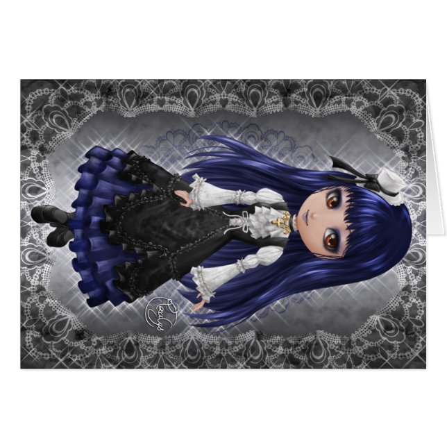 Cartão Elegant Gothic Aristocrat (Frente Horizontal)