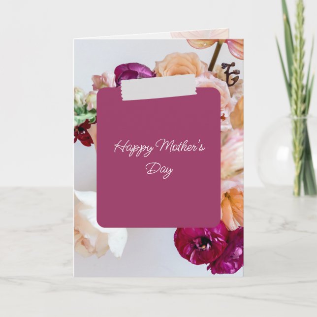 Cartão Elegant Happy Mother's Day Card (Frente)