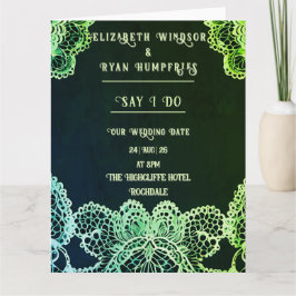 Cartão Elegant Lace" Wedding Invitation Collection