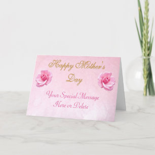Cartão Elegant Personalized Happy Mother's Day Cards