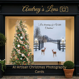 Cartão Elegant Snow Serene Scene  Design