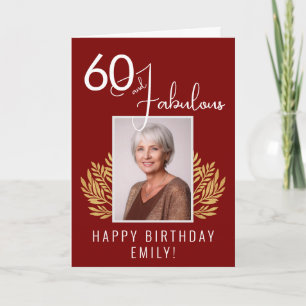 Cartão Elegante 60 e Fabulosos Galhos de 60º Aniversário