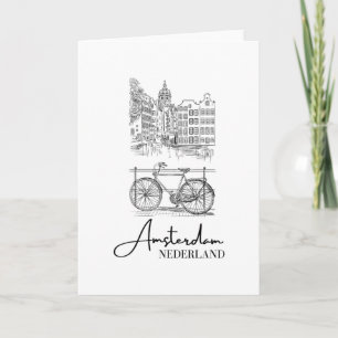 Cartão Elegante Amsterdã Países Baixos Nederland Holanda