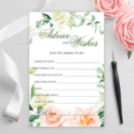 Cartão Elegante Blush Rosa Greenery Advice and Wis<br><div class="desc">Cartão Elegante Rosa Greenery Advice e Wish. Para personalização adicional,  sinta-se à vontade para entrar em contato comigo!</div>