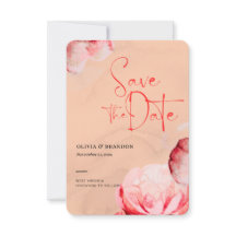 Cartão Elegante de Aquarela Floral para Salvar a D