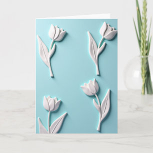 Cartão Elegante de Flores para a Primavera
