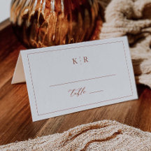 Cartão Elegante De Local De Mesa De Casamento K221