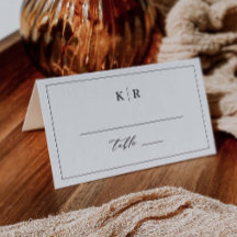 Cartão Elegante De Local De Mesa De Casamento K221